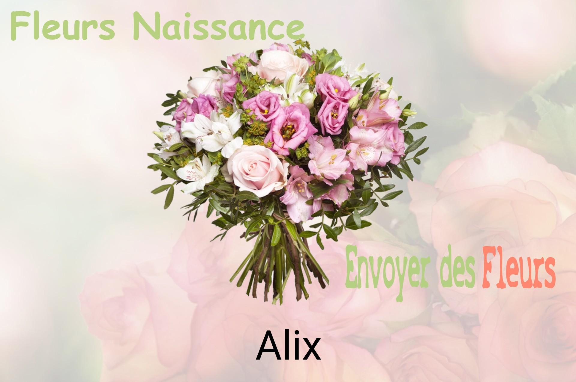 Bouquet de fleurs de naissance livré à Alix